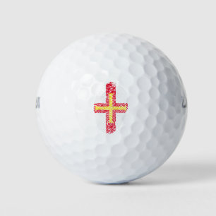Guernsey Flag Fingerprint Country Pride Golf Balls