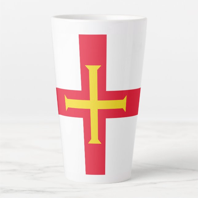 Guernsey flag latte mug (Front)