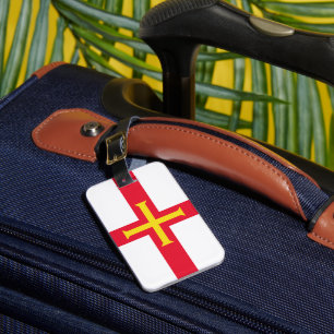Guernsey flag luggage tag