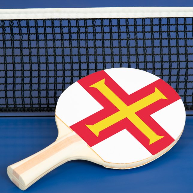 Guernsey flag ping pong paddle (Insitu)