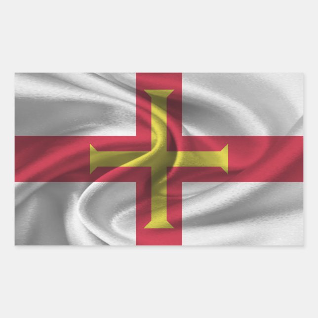 Guernsey Flag Rectangular Sticker (Front)