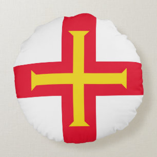 Guernsey flag round cushion