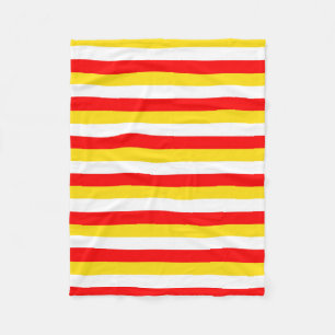 Guernsey flag stripes red yellow white pattern Nor Fleece Blanket