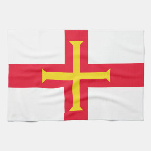 Guernsey flag tea towel