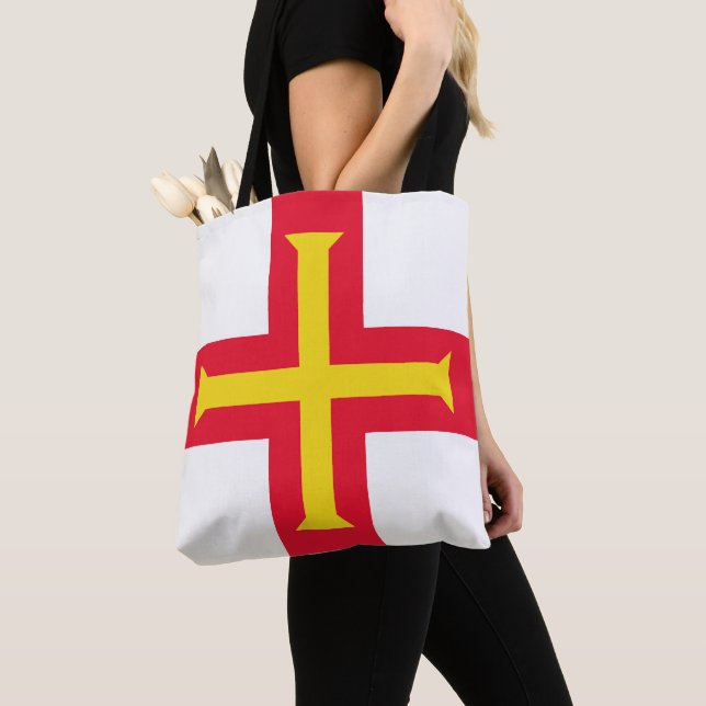 Guernsey flag tote bag (Close Up)