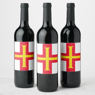 Guernsey flag wine label