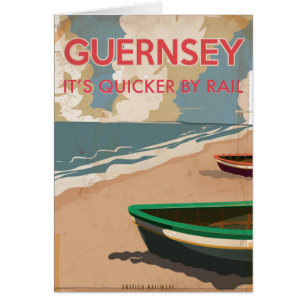 Guernsey Vintage locomotive Travel Poster