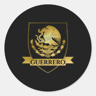 Guerrero Mexico Crest Classic Round Sticker