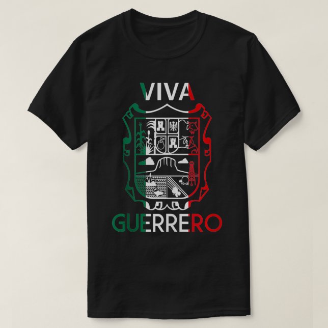 Guerrero Tamaulipas Estado De Meico Escudo Eagle A T-Shirt (Design Front)