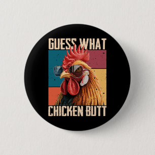 Guess A What Chicken B Utt Rooster Sungles Farm Po 6 Cm Round Badge