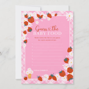 Guess Baby Food Berry Sweet Baby Shower Game Card