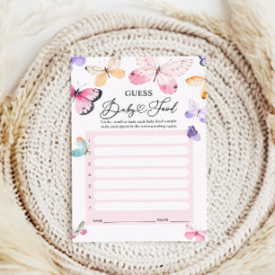 Guess Baby Food Game Cards - Baby Shower Game