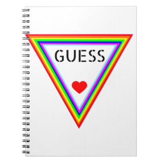 GUESS Heart Designs Regenbogenfarbenes Hemd Notebook
