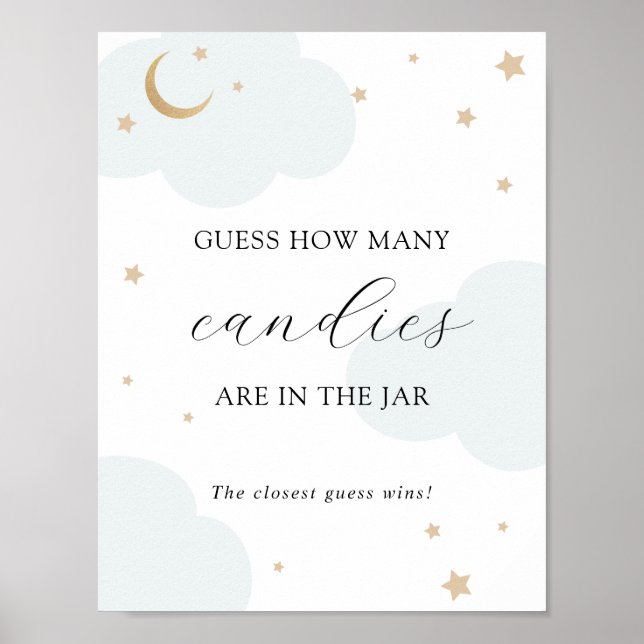 Guess How Many Are in the Jar Shower Game Poster (Front)