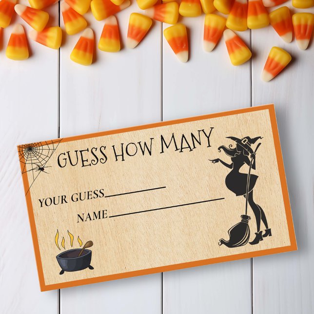 Guess how Many Baby Brewing Witch Halloween  Business Card (Creator Uploaded)