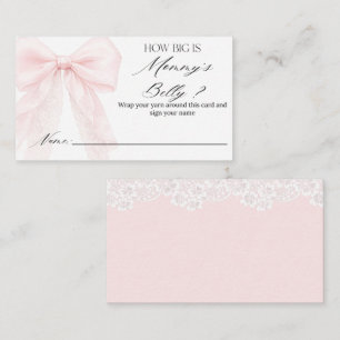 guess how many bows Girl Modern Baby Shower  Enclosure Card