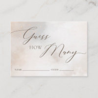Guess How Many Bridal Shower Game Answer Card