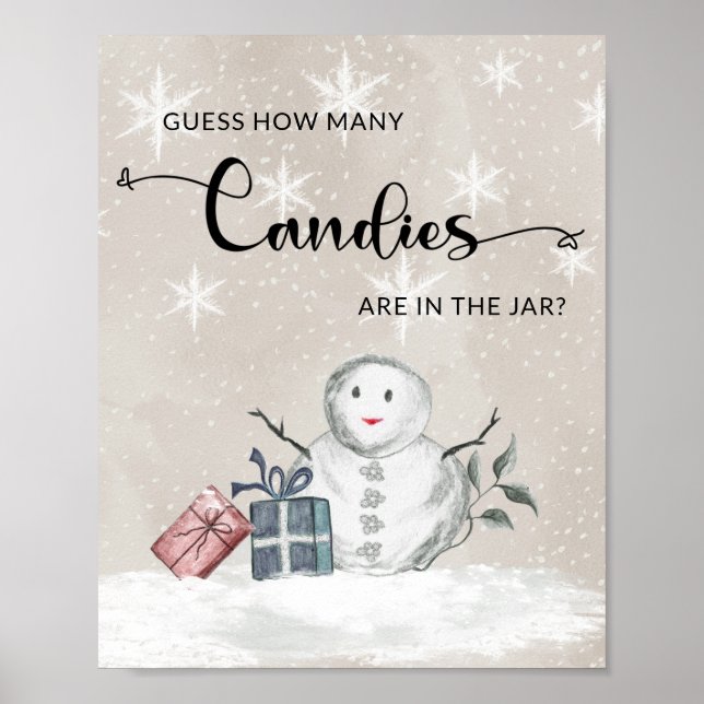 Guess how many candies poster (Front)