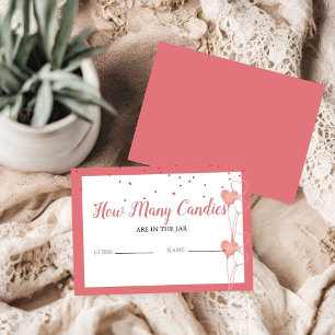 Guess how many Candy are in the jar Bridal shower Enclosure Card