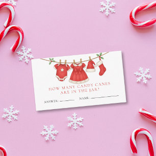 Guess How Many Clothesline Baby Shower Answer Card