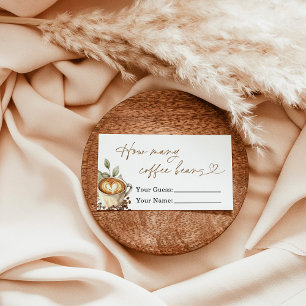 Guess How Many Coffee Beans Baby Shower Guess Card