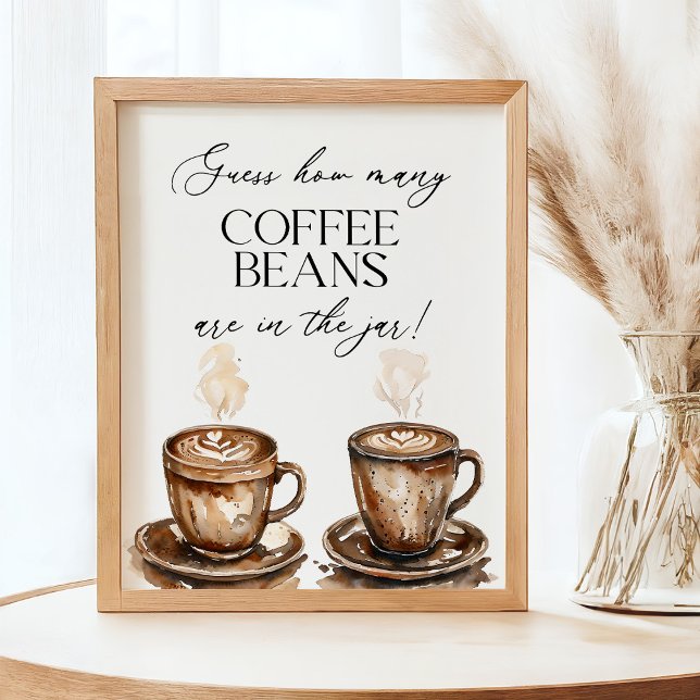 Guess How Many Coffee Beans Shower Game Poster (Creator Uploaded)
