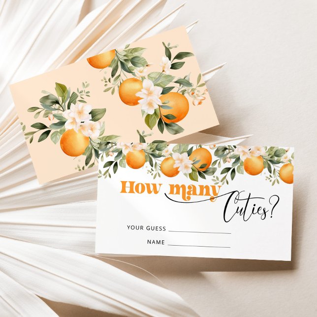 Guess how many cuties baby shower game  enclosure card (Creator Uploaded)