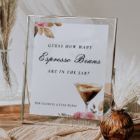 Guess How Many Espresso Beans Bridal Shower Sign