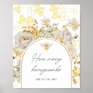 Guess how many honeycombs are in the jar poster