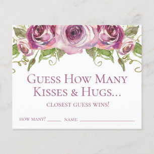 Guess How Many Kisses and Hugs Purple Roses