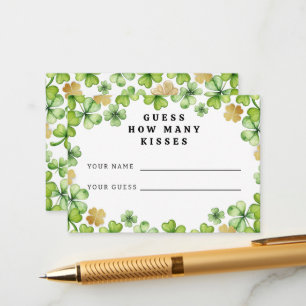 Guess How Many Kisses Baby Shower Game Cards