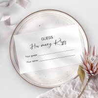 Guess How Many Kisses Bridal Game