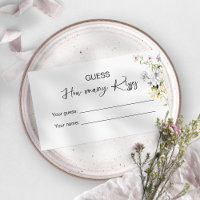 Guess How Many Kisses Bridal Game