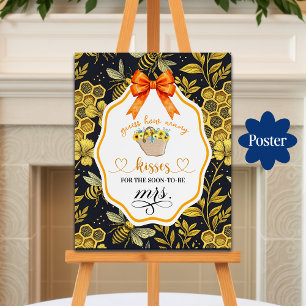 Guess How Many Kisses Bridal Shower Game Poster