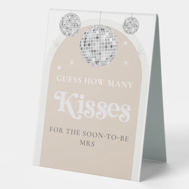 Guess how many kisses Disco Ball Bridal Shower (Front)