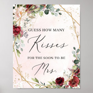 Guess how many kisses for the soon-to-be Mrs sign