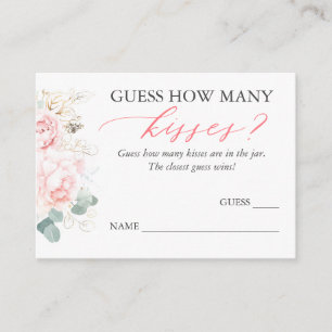 Guess How Many Kisses Game Cards
