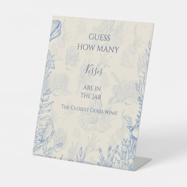 Guess How Many Kisses Pedestal Sign (Front)