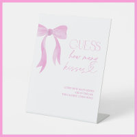 Guess How Many Kisses Pink Bow Bridal Shower