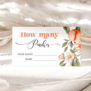 Guess how many peaches in the jar enclosure card