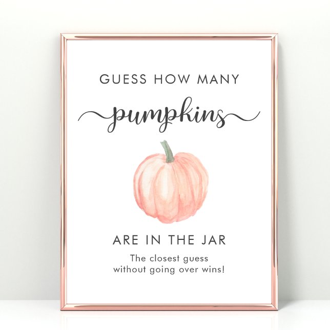 Guess How Many Pumpkins Baby Shower Game Poster (Creator Uploaded)