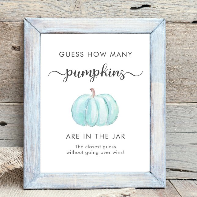 Guess How Many Pumpkins Baby Shower Game Poster (Creator Uploaded)