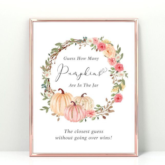 Guess How Many Pumpkins Baby Shower Game Poster (Creator Uploaded)