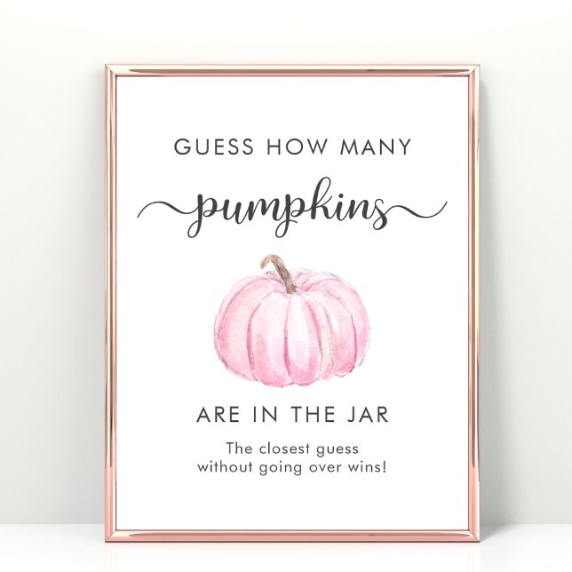 Guess How Many Pumpkins Baby Shower Game Poster (Creator Uploaded)