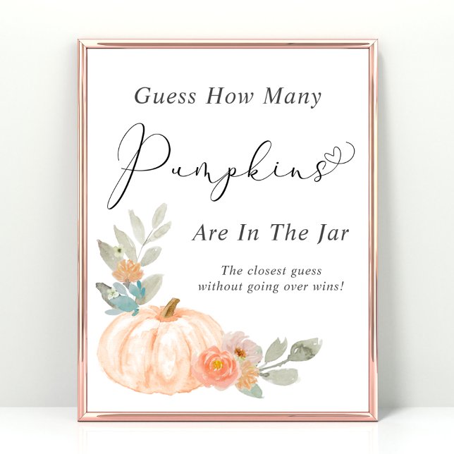 Guess How Many Pumpkins Baby Shower Game Poster (Creator Uploaded)