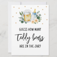 Guess How Many Teddy Bears Candies Sign Game