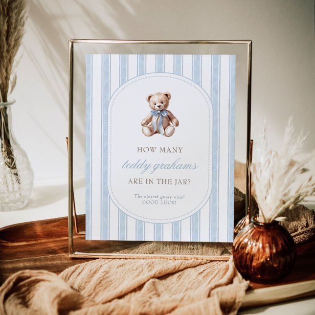 Guess How Many Teddy Grahams Baby Shower Game Sign (Creator Uploaded)