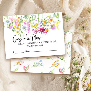 Guess How Many Wildflower Meadow Game Card