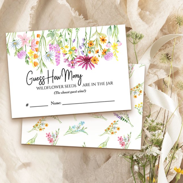 Guess How Many Wildflower Meadow Game Card (Guess How Many game card from my Wildflower Meadow collection)