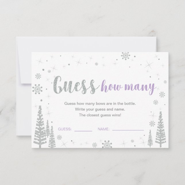 Guess How Many | Winter Baby Shower Game Invitation (Front)